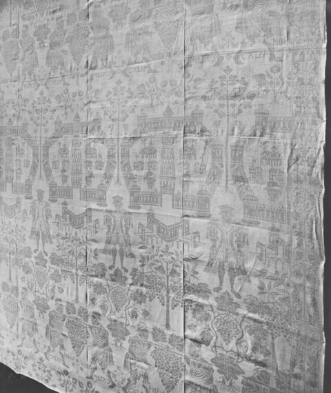 Antique Biblical Patterned Woven Textile