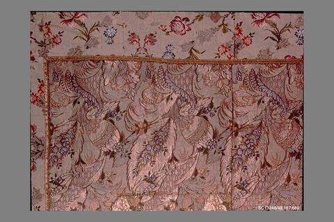 Antique Floral Patterned Textile Fragment