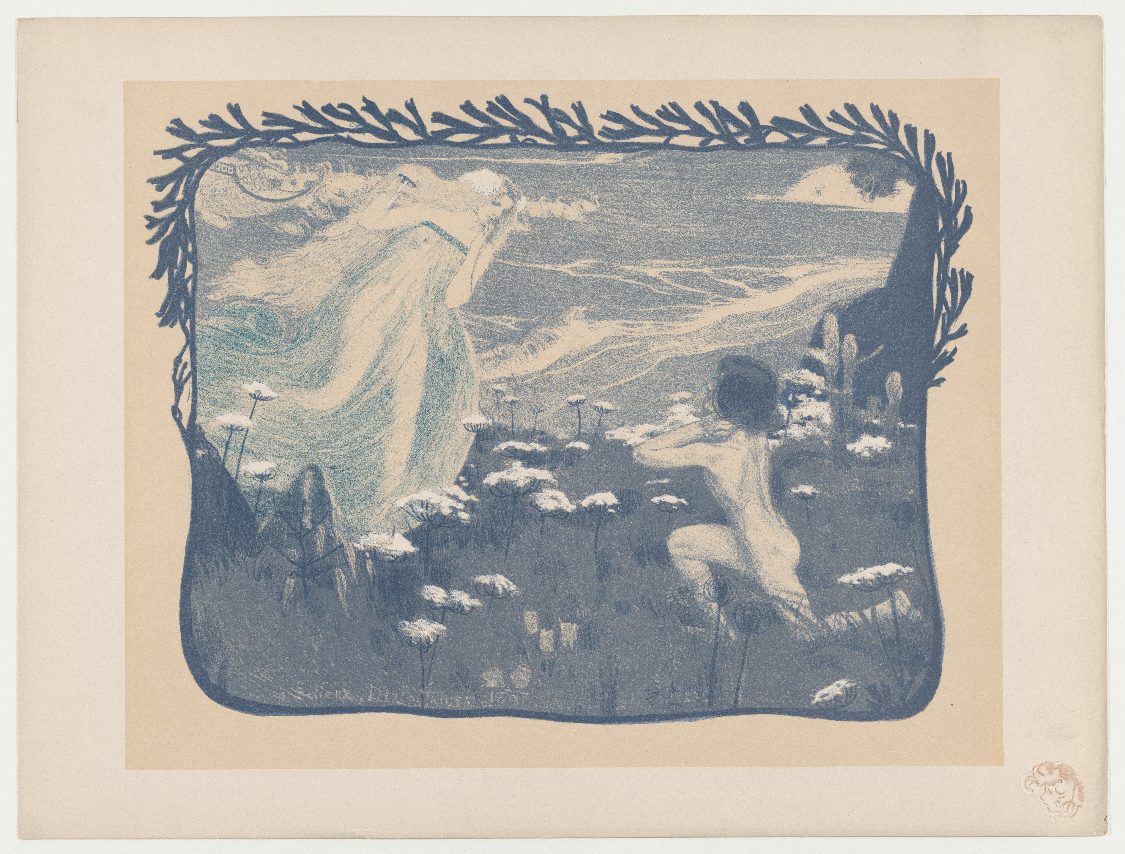 Two Figures By The Seaside Artwork