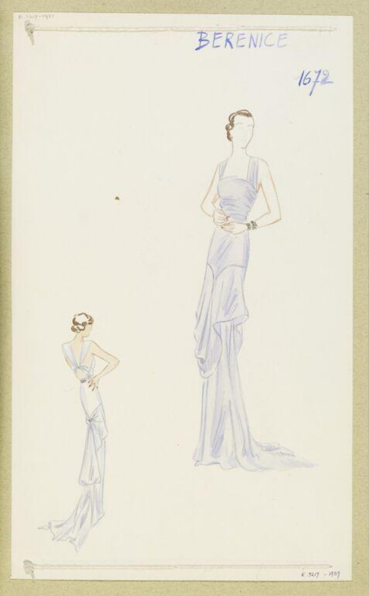 Vintage Berenice Gown Fashion Sketch