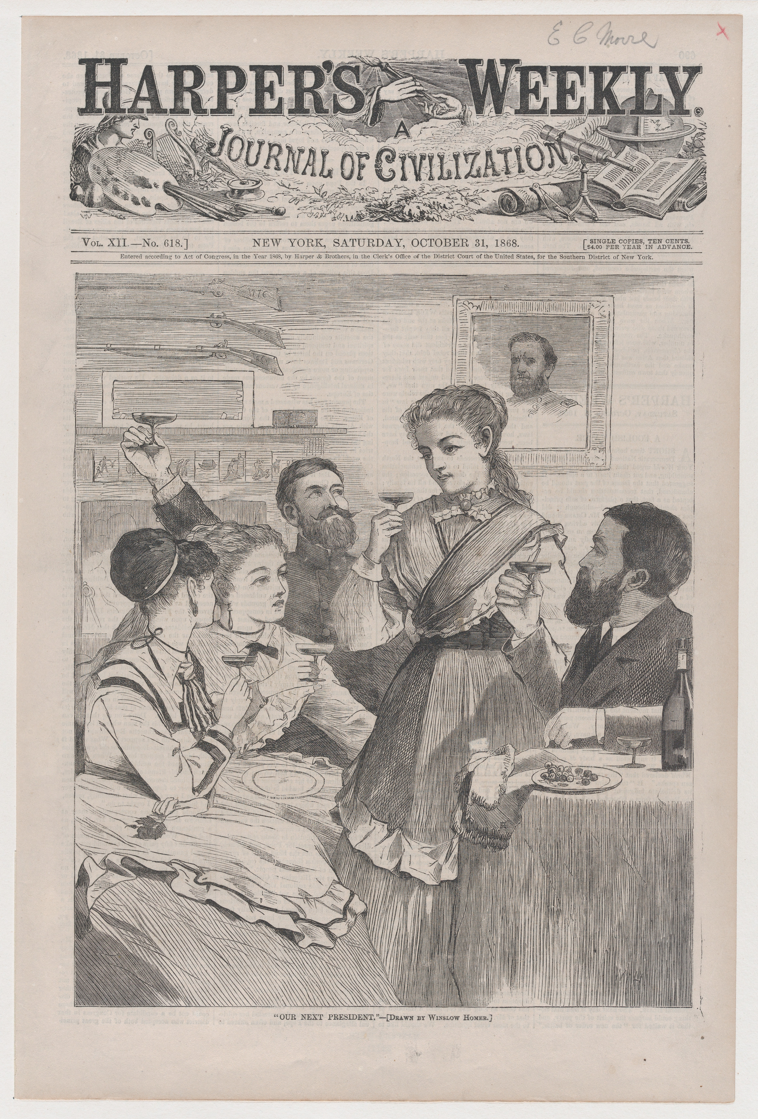 1868 Harper's Weekly Front Page