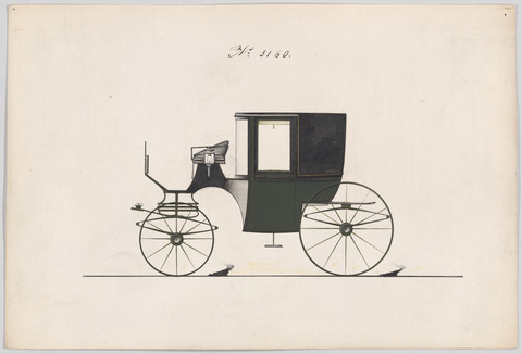 Vintage Horse Carriage Design Sketch