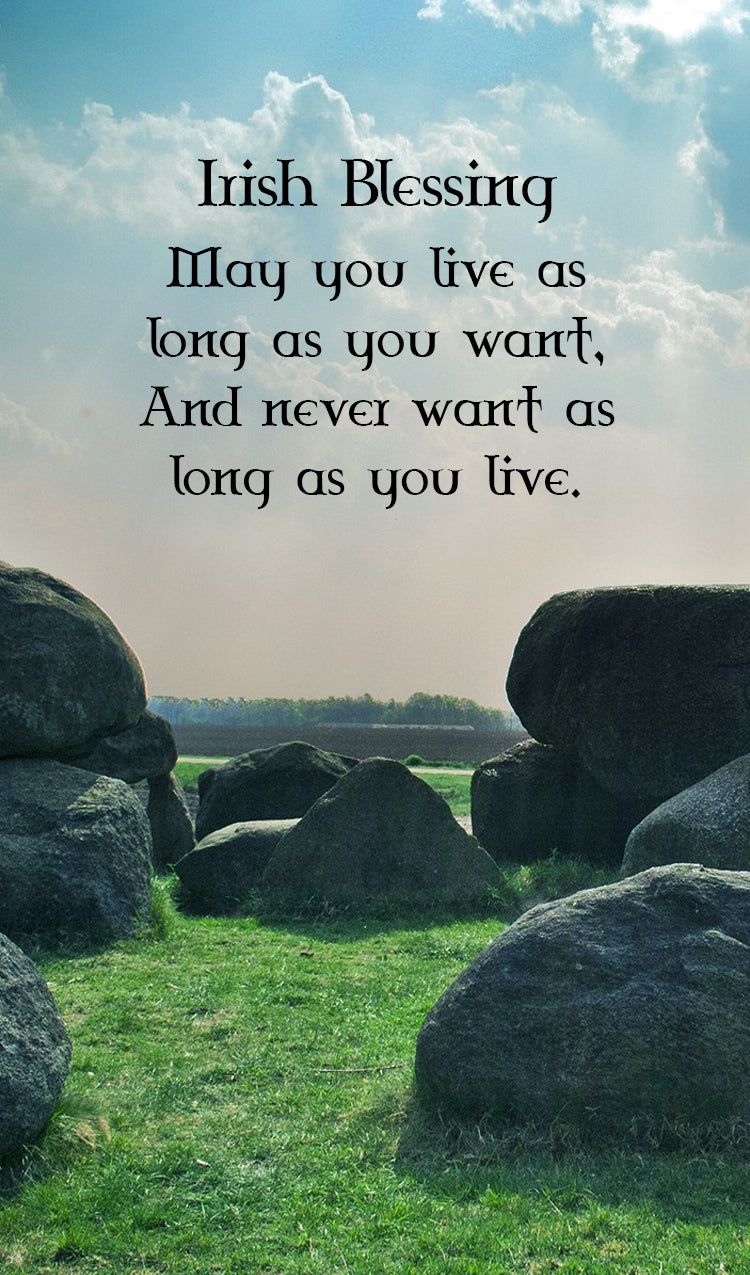 Irish Blessing on Stone Landscape