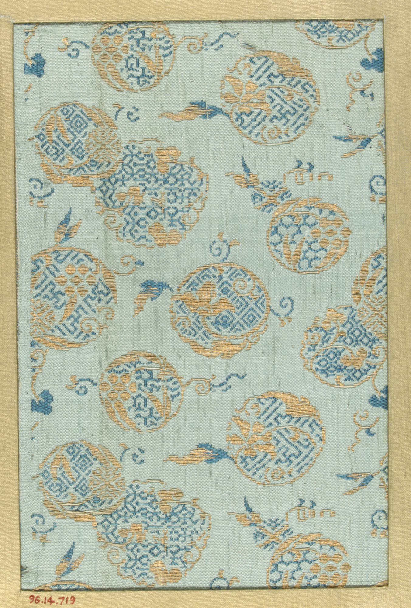 Antique Chinese Round Pattern Brocade
