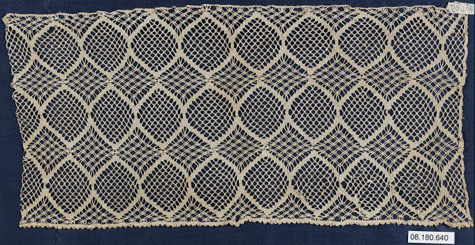 Antique Geometric Pattern Lace Fragment