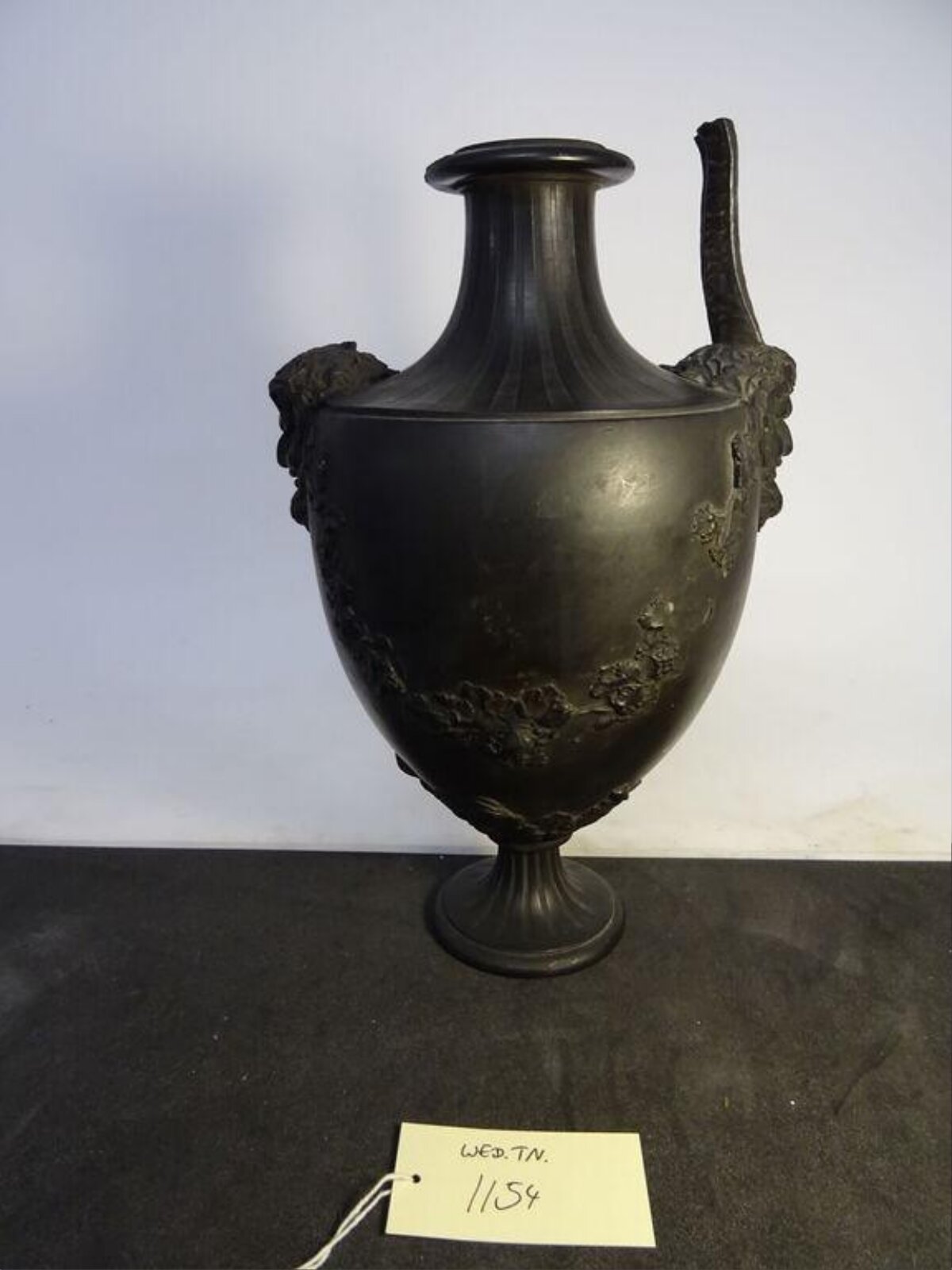 Damaged Black Antique Urn Vase