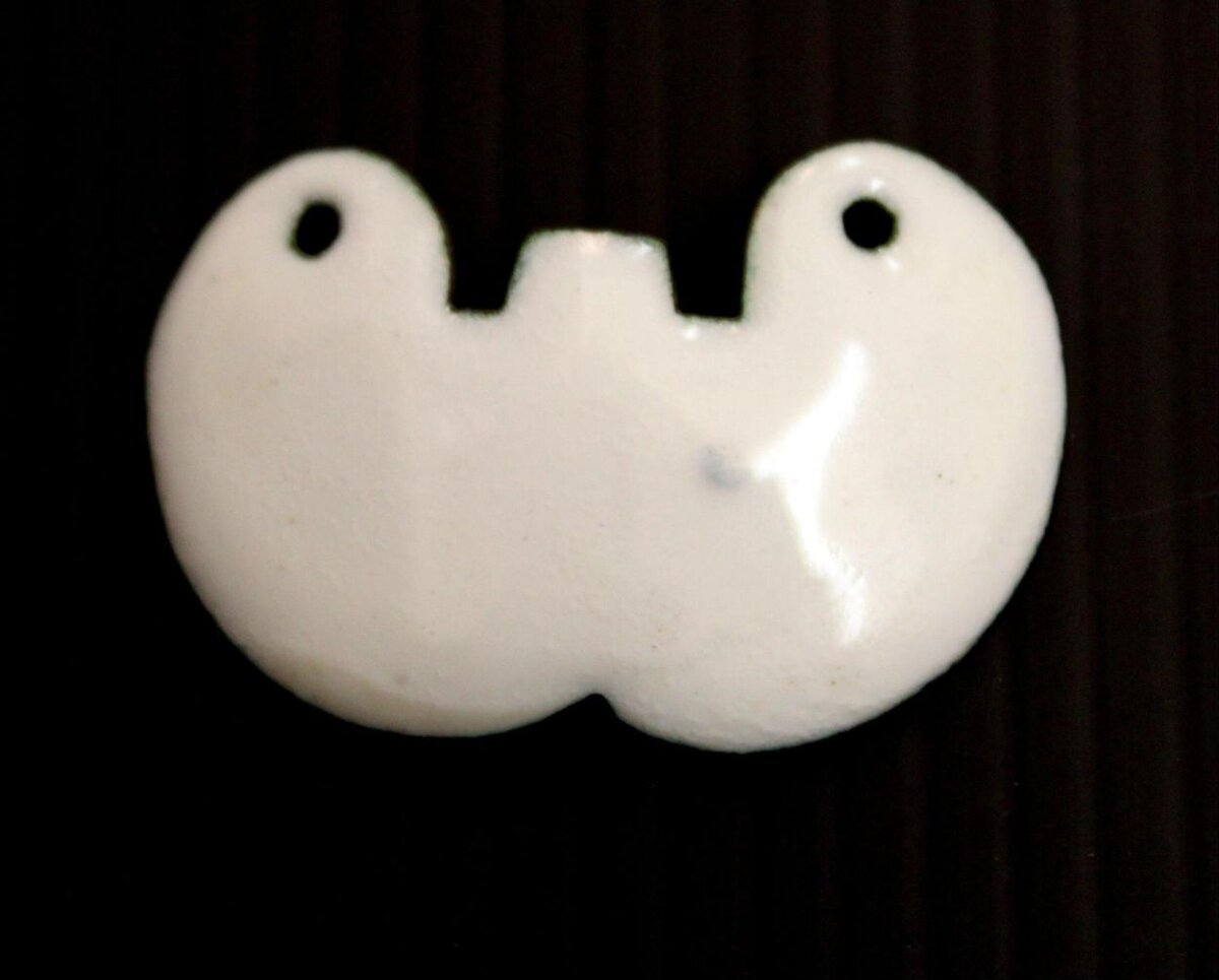 White Ceramic Double Bird Pendant