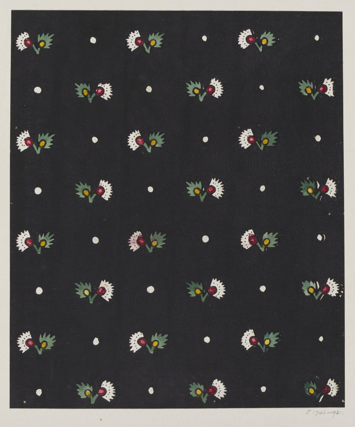 Black Background Floral Pattern Design