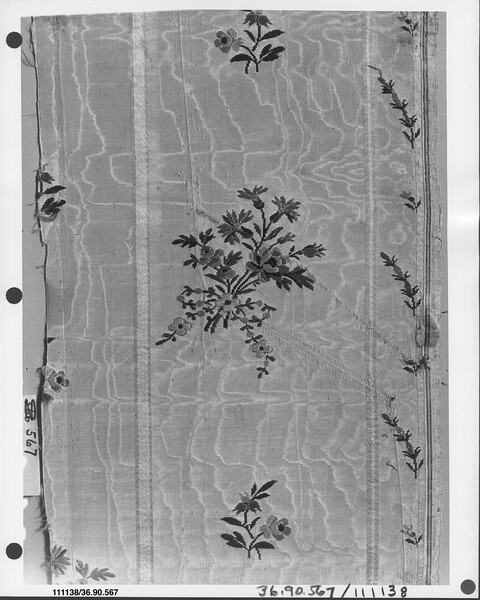 Floral Embroidered Textile Fragment