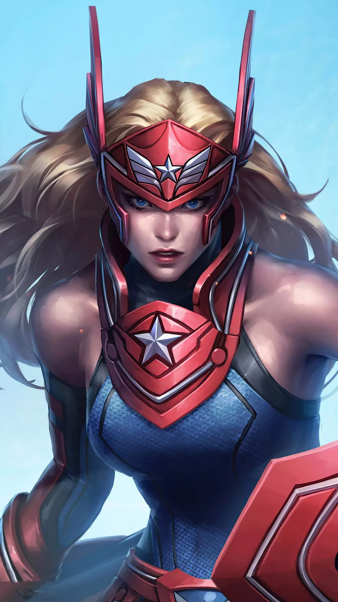 Female Captain America Portrait