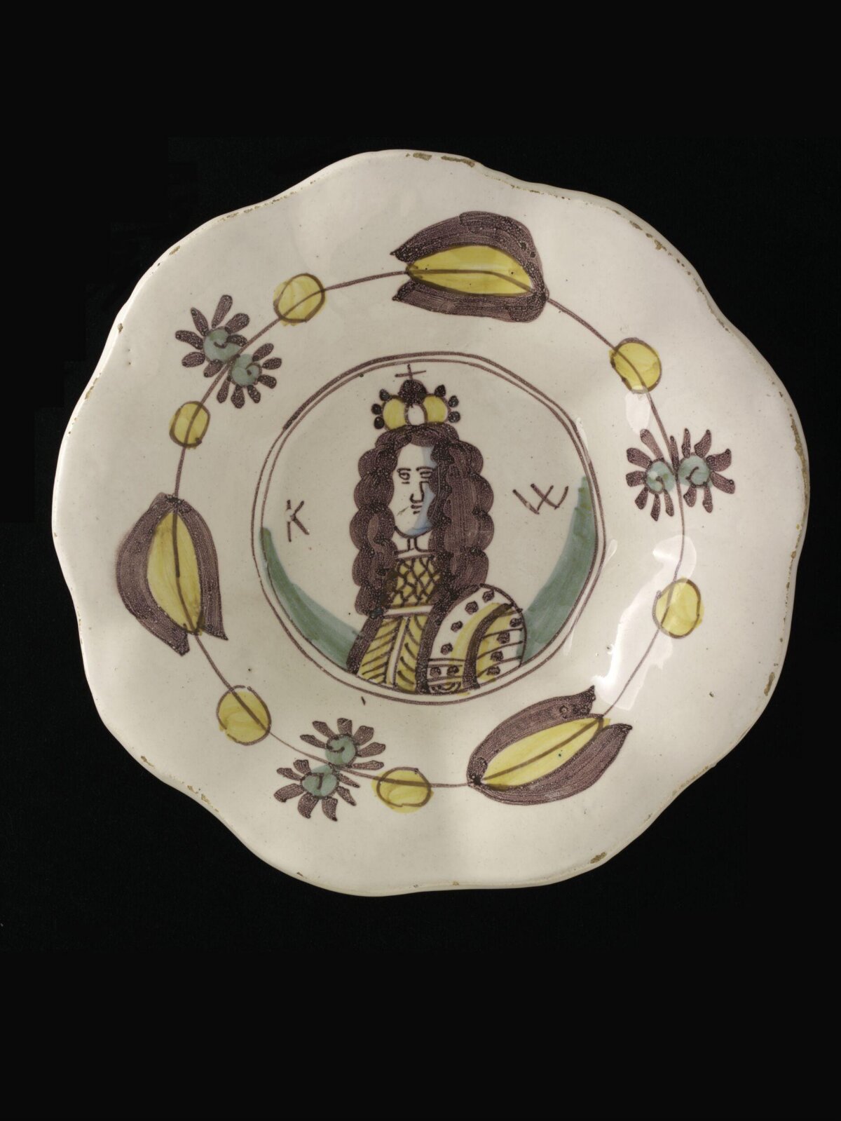 Hand-painted Royal Portrait Ceramic Plate