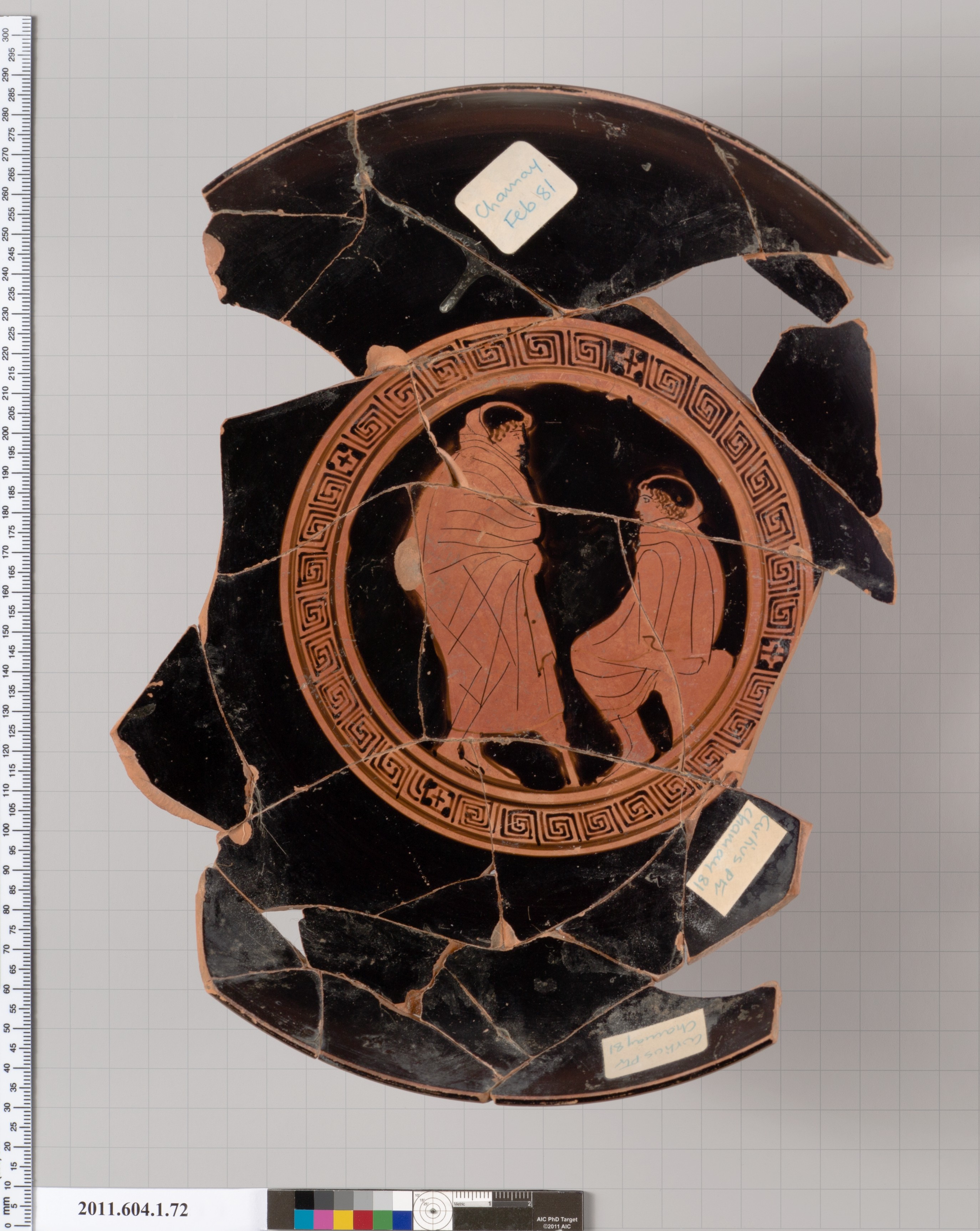 Fragment of Ancient Greek Red-Figure Pottery
