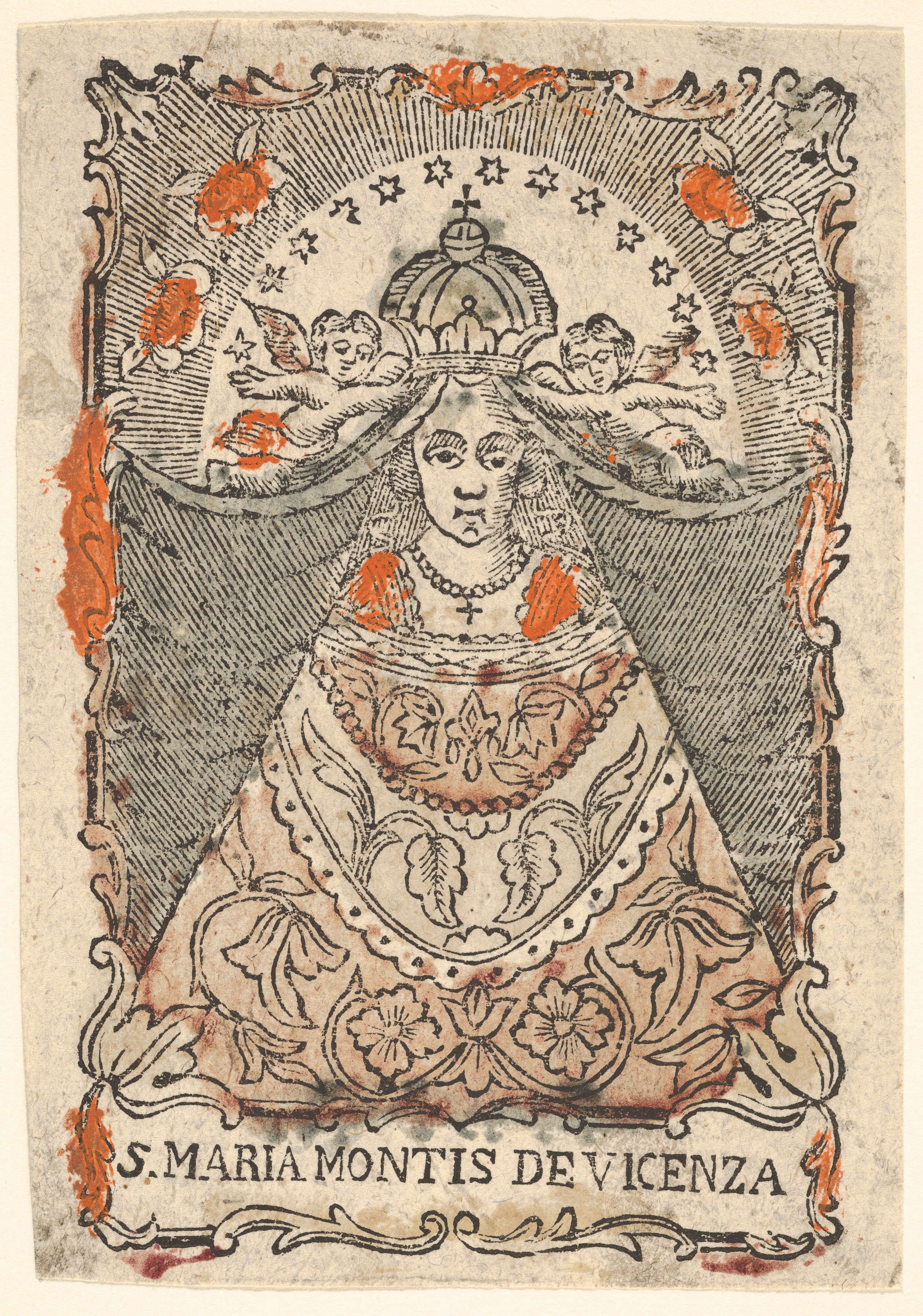 Antique Print of Saint Maria of Vicenza