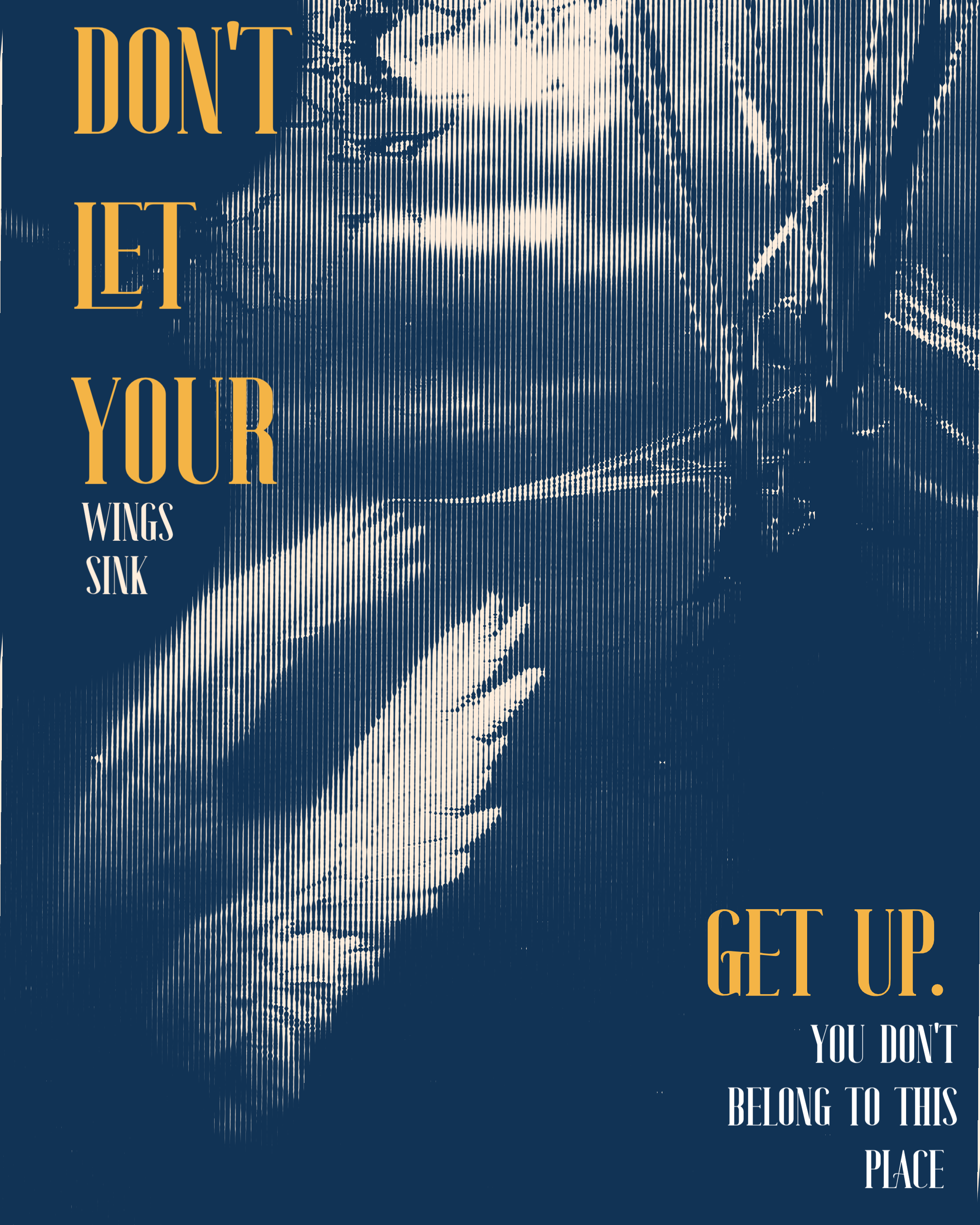 Motivational Quote Poster with Wings