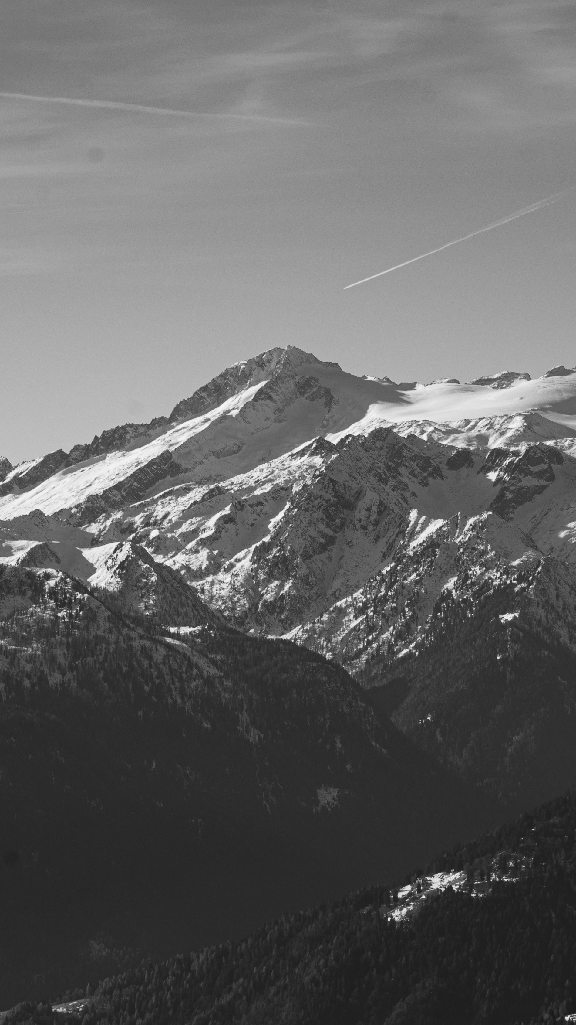 Snow Covered Mountain Range
