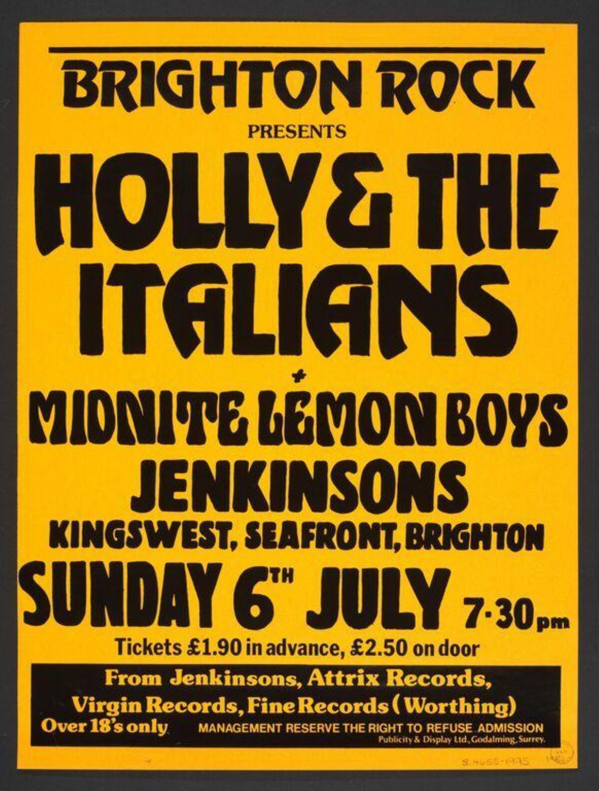 Brighton Rock Live Concert Poster