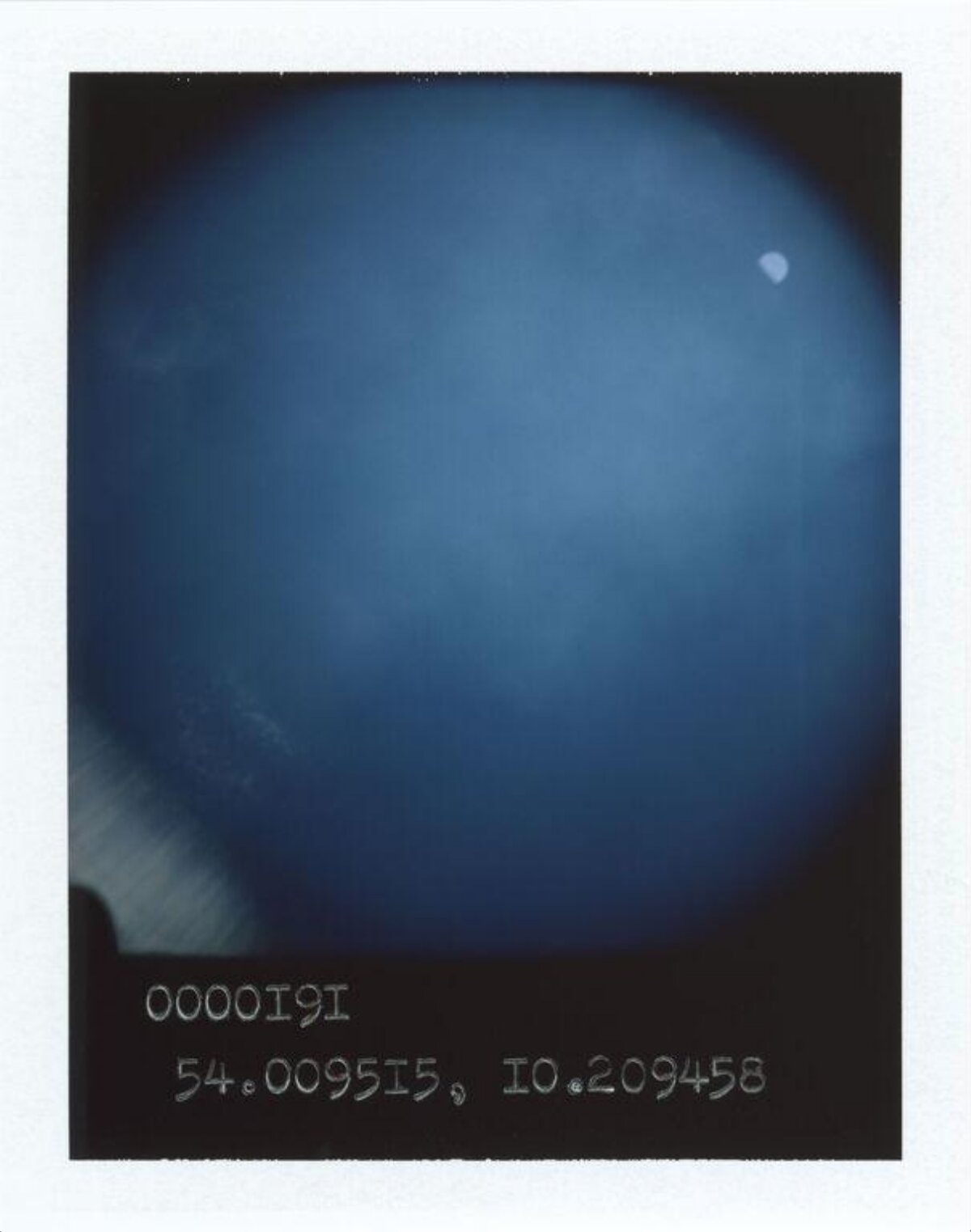 Polaroid Blue Sky With Coordinates