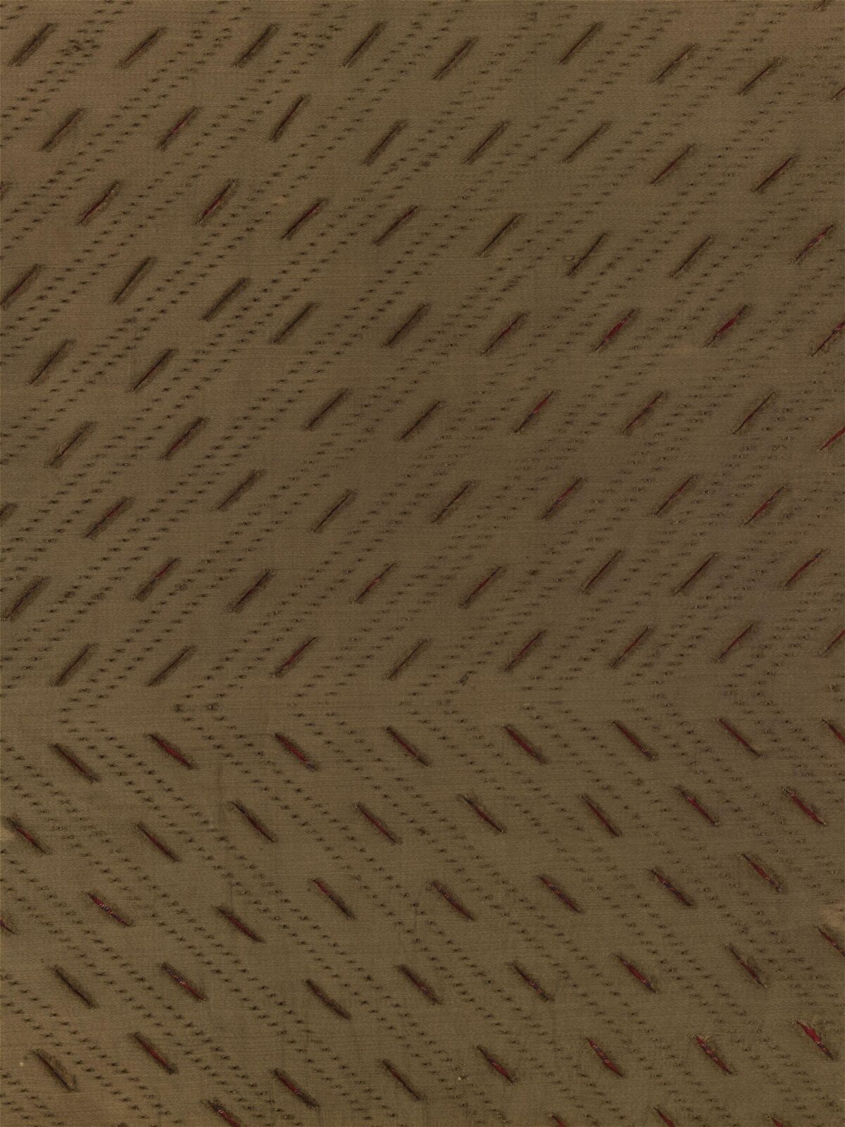 Brown Diagonal Woven Textured Fabric