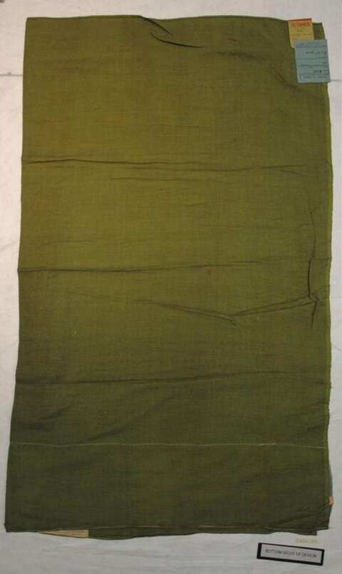 Olive Green Folded Fabric Sample