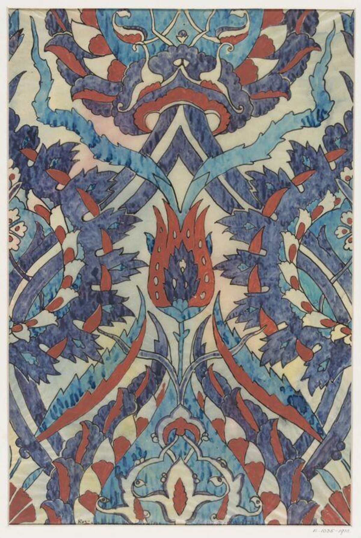 Stylized Symmetrical Floral Pattern