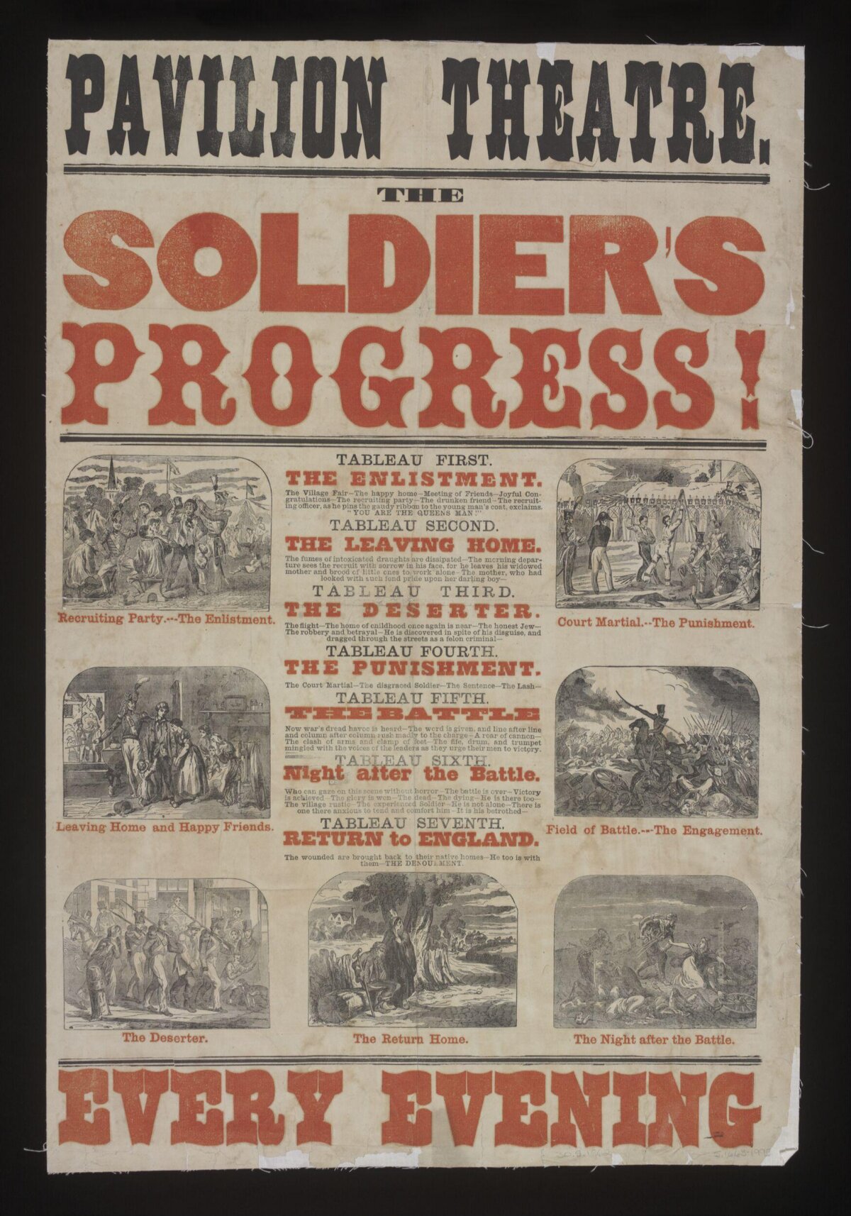 Vintage Soldier's Progress Theatre Poster