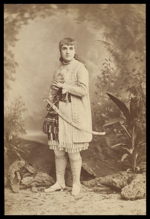 Vintage Theatrical Woman Portrait