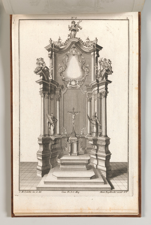 Baroque Christian Altar Engraving