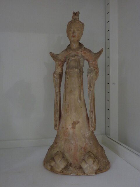 Ancient Painted Pottery Female Figurine