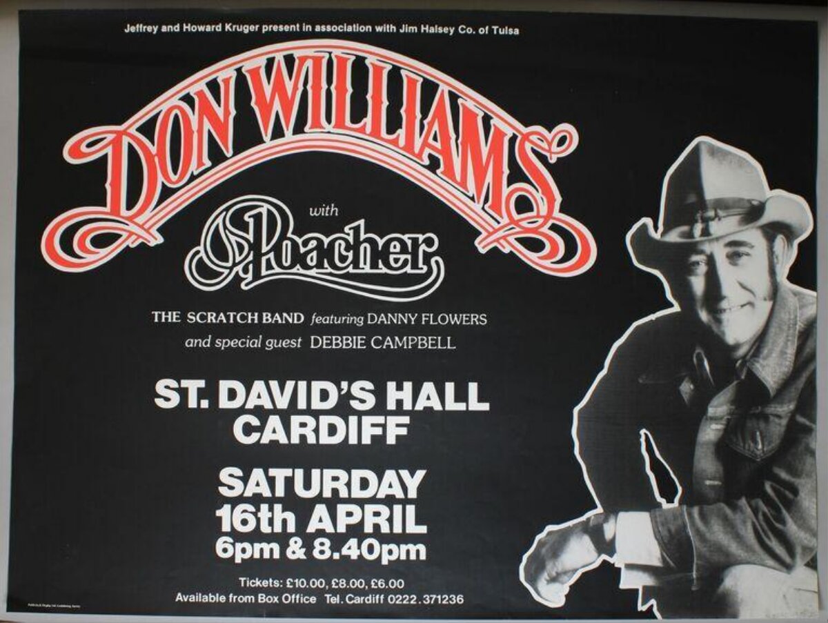 Don Williams Cardiff Concert Poster
