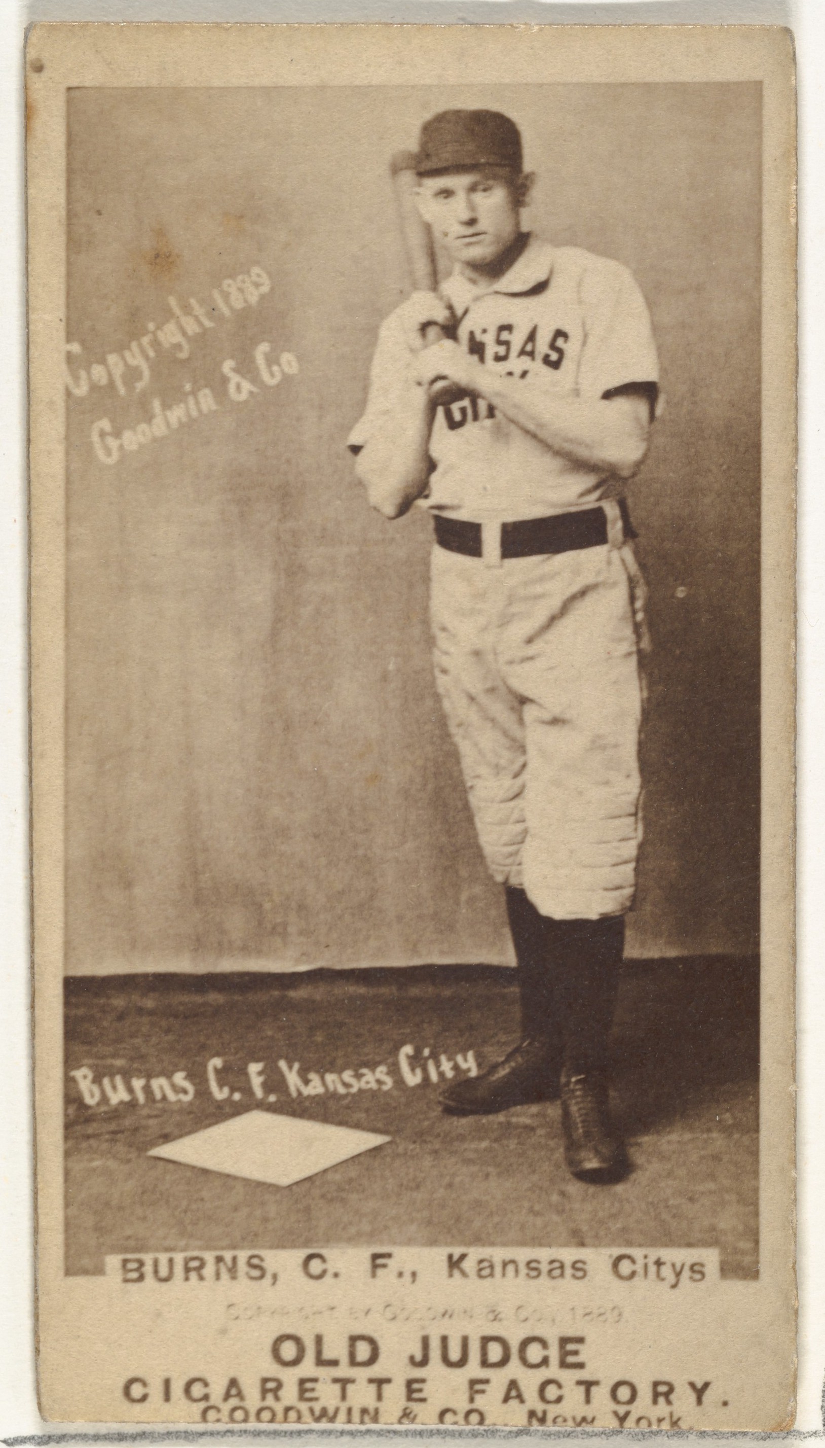 Vintage 1889 Kansas City Baseball Cigarette Card