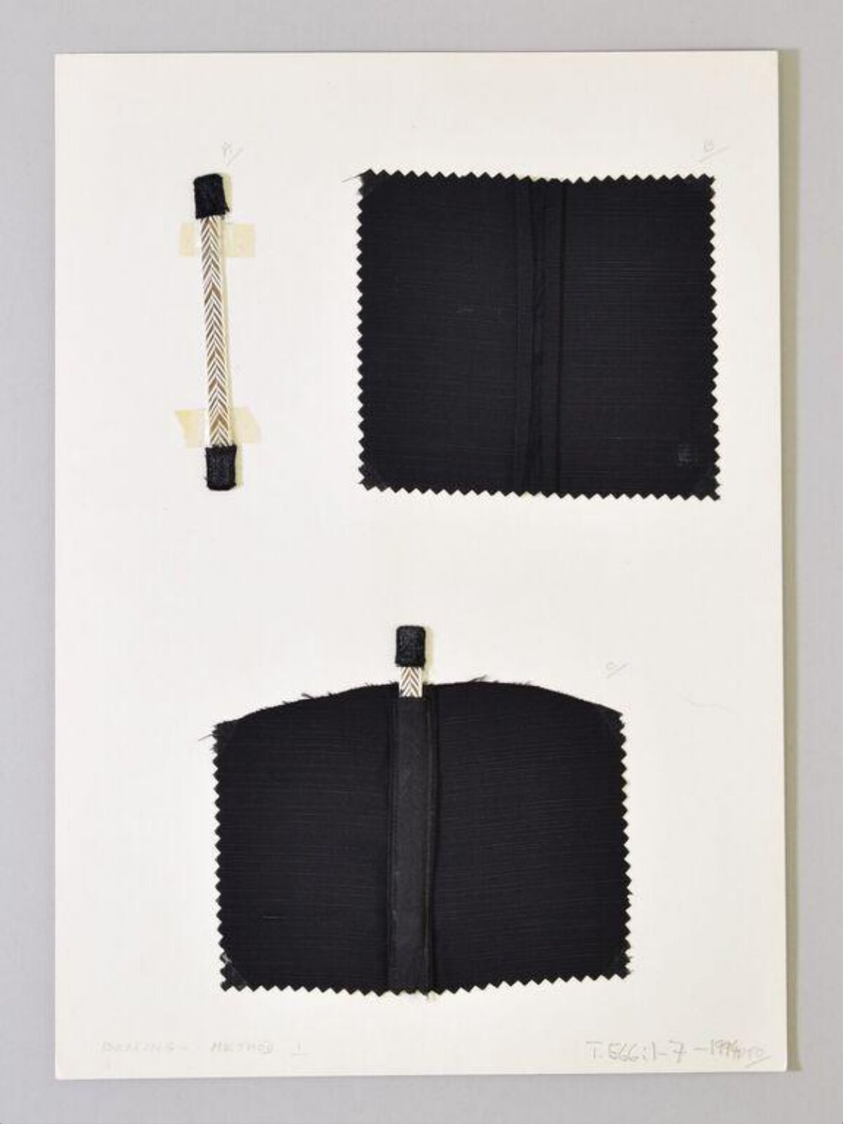 Black Fabric Textile Swatch Samples