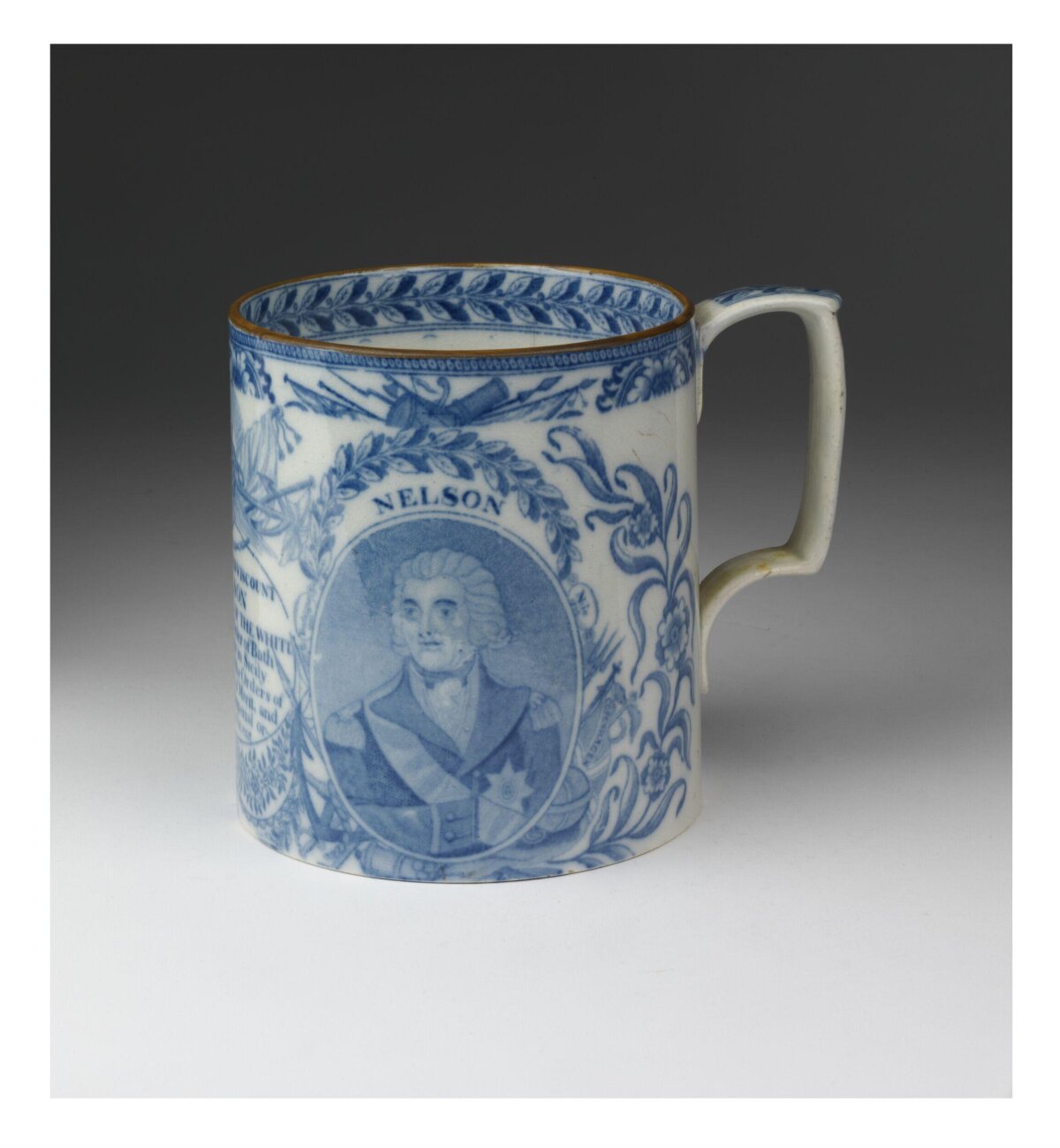 Blue and White Nelson Commemorative Mug