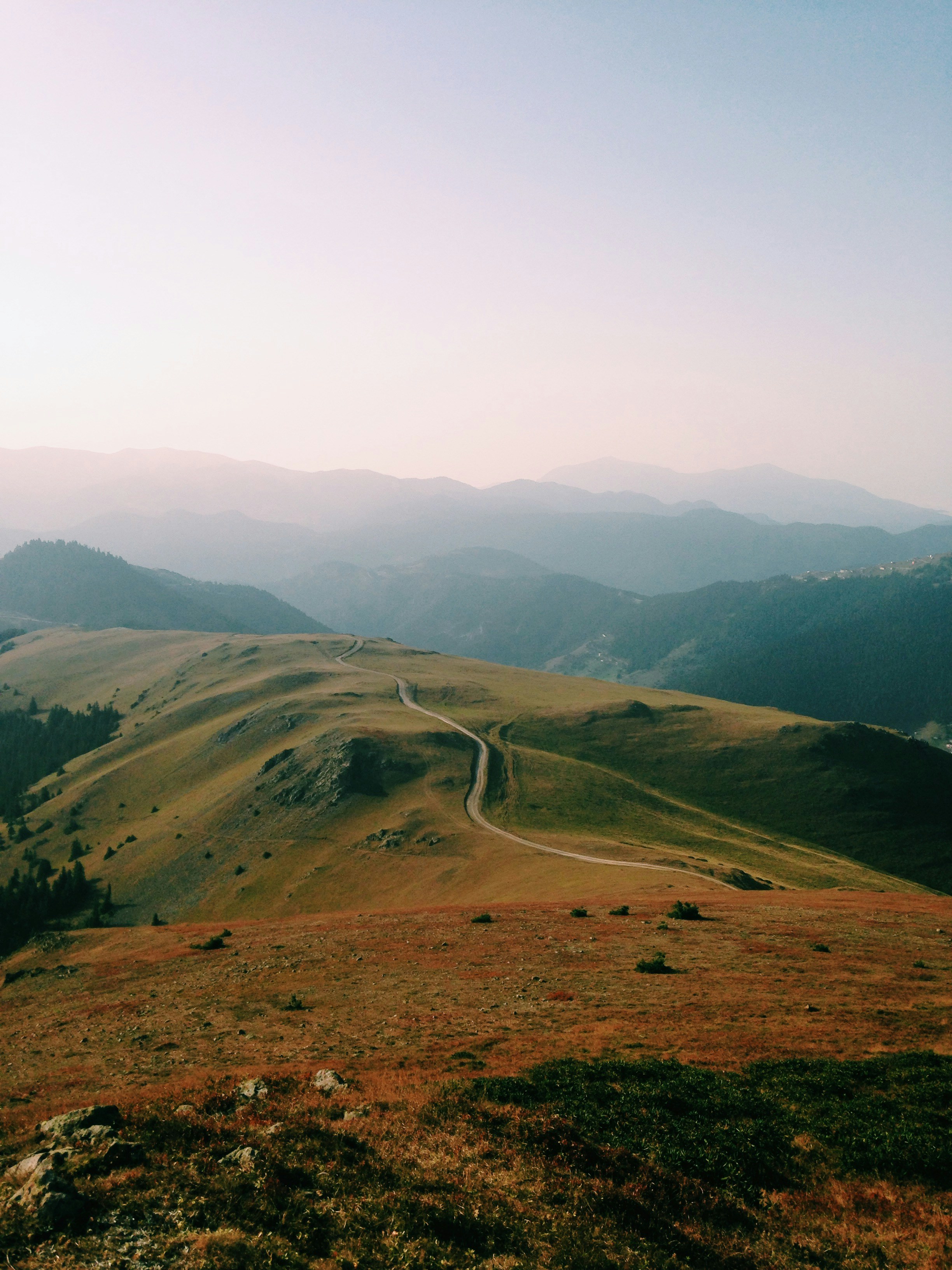 Mountain Ridge Dirt Road Landscape