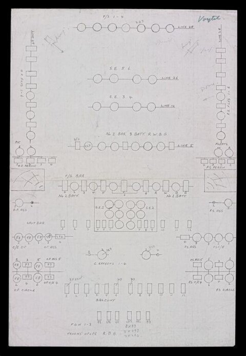 Hand-drawn Theatre Lighting Schematic