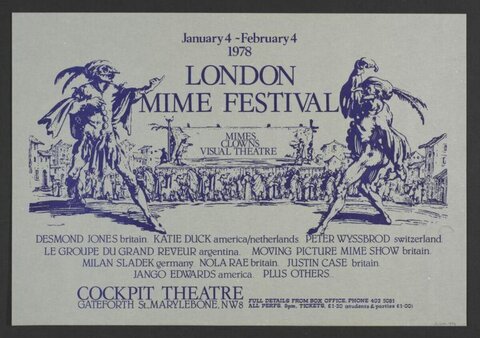 1978 London Mime Festival Poster