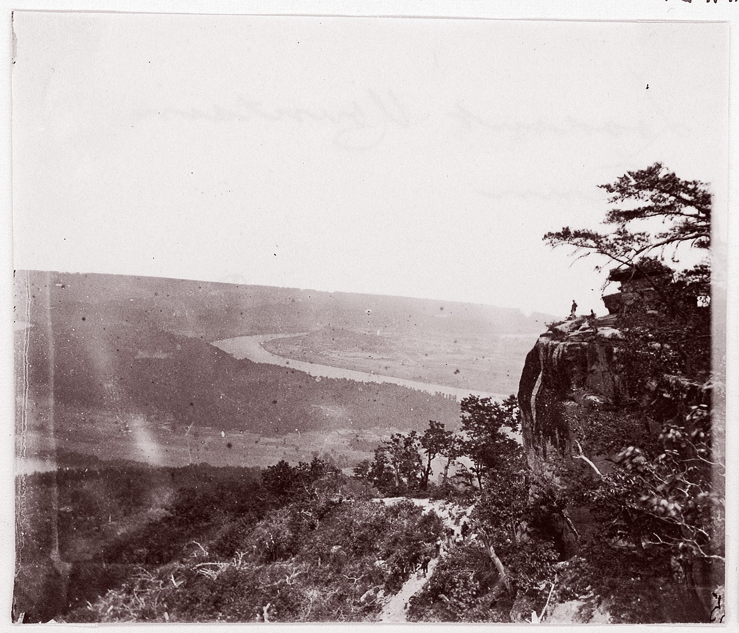 Vintage River Bend View from Cliff