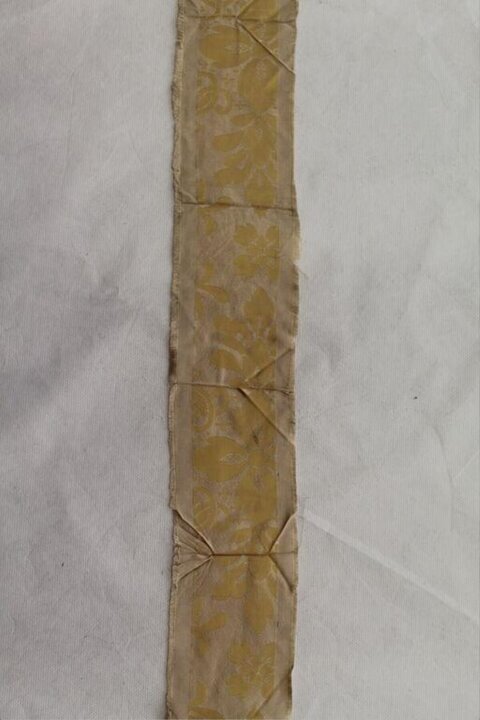 Vintage Yellow Floral Textile Strip