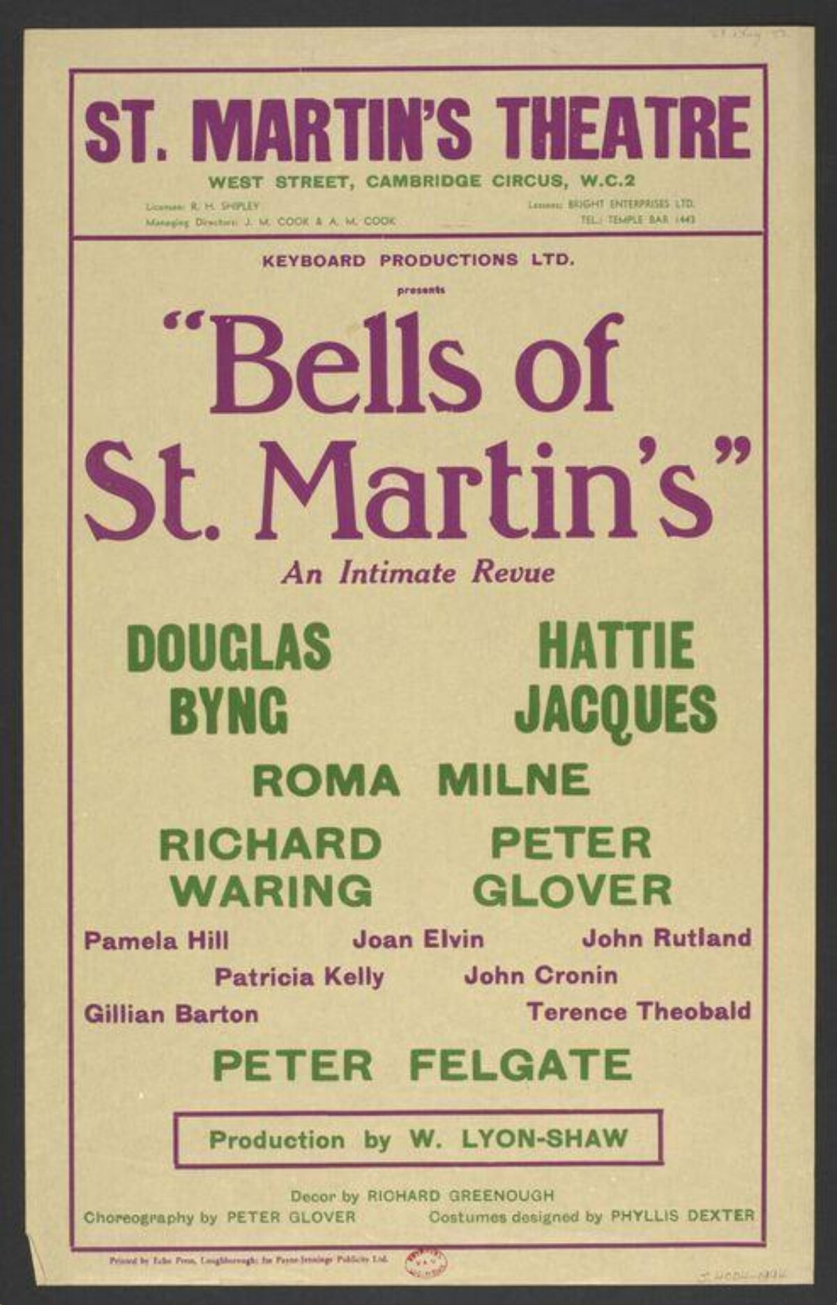 Bells of St. Martin's Theatre Poster