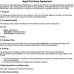 Asset Purchase Agreement
