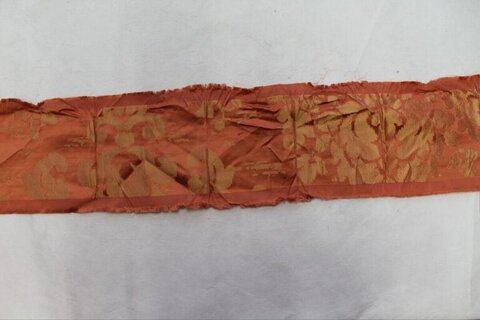 Ancient Orange Woven Textile Fragment