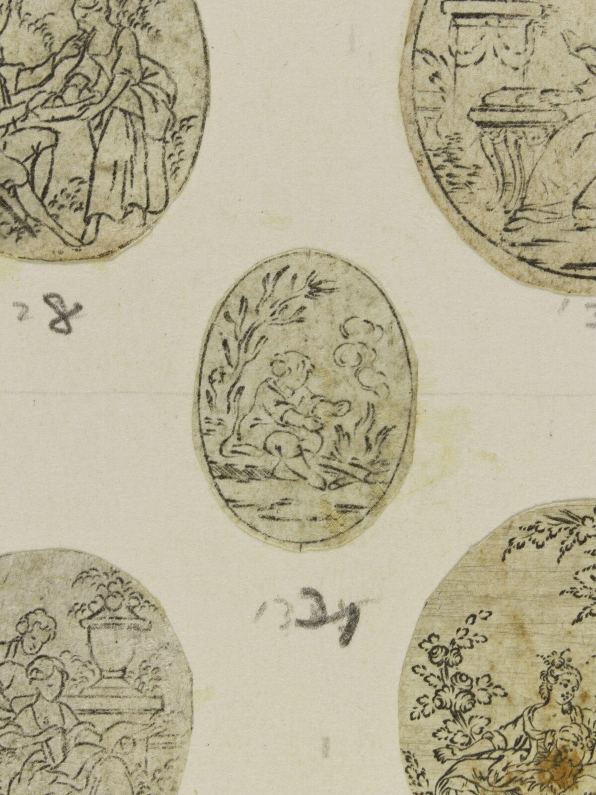 Collection of Oval Figure Sketches