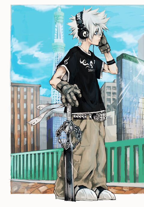 Anime Swordsman in Urban Tokyo