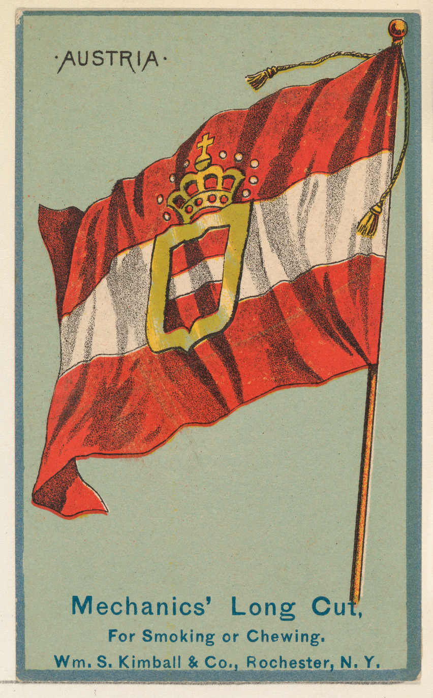 Vintage Austria Flag Tobacco Ad Card