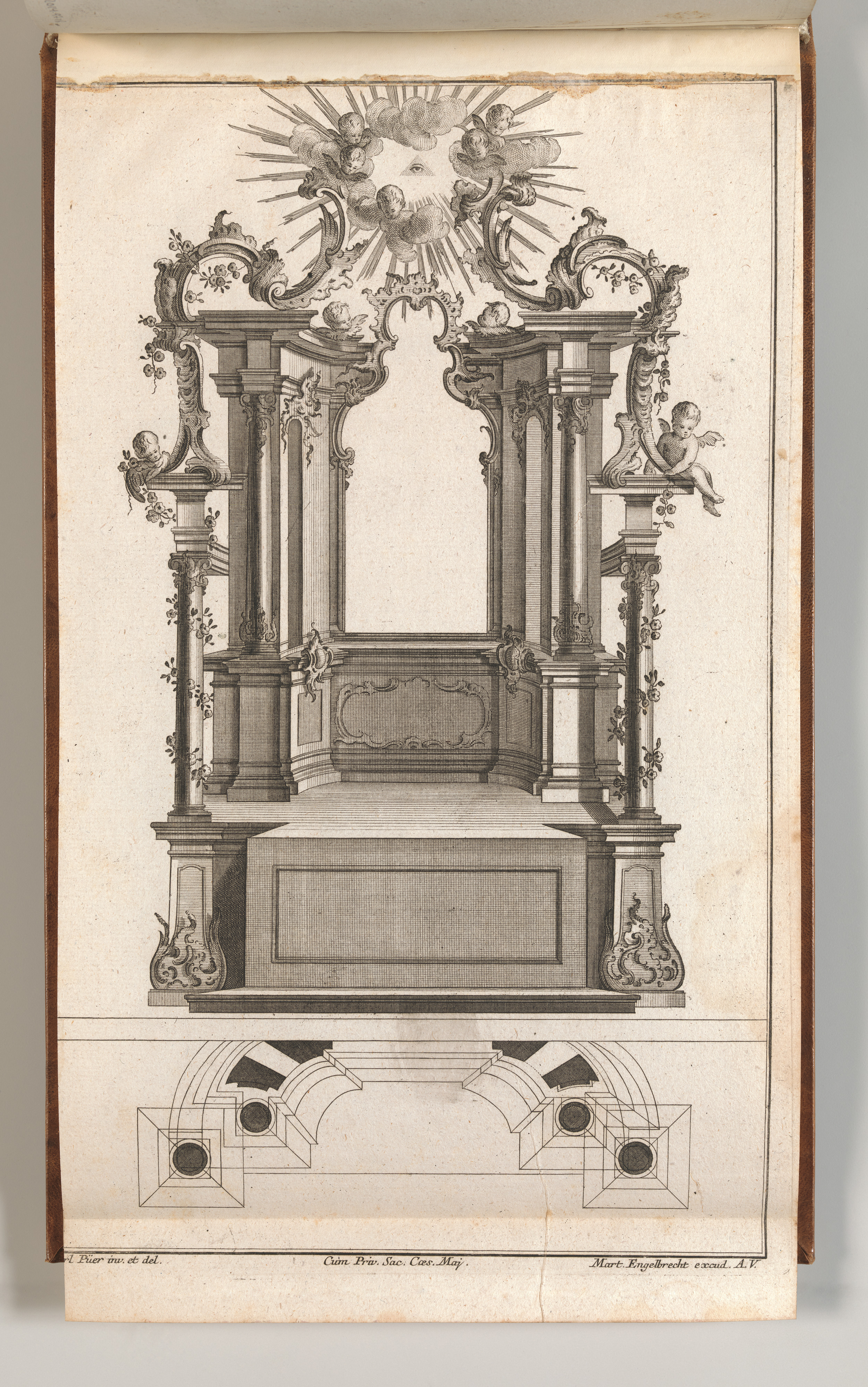 Engraving of Rococo Altar Design