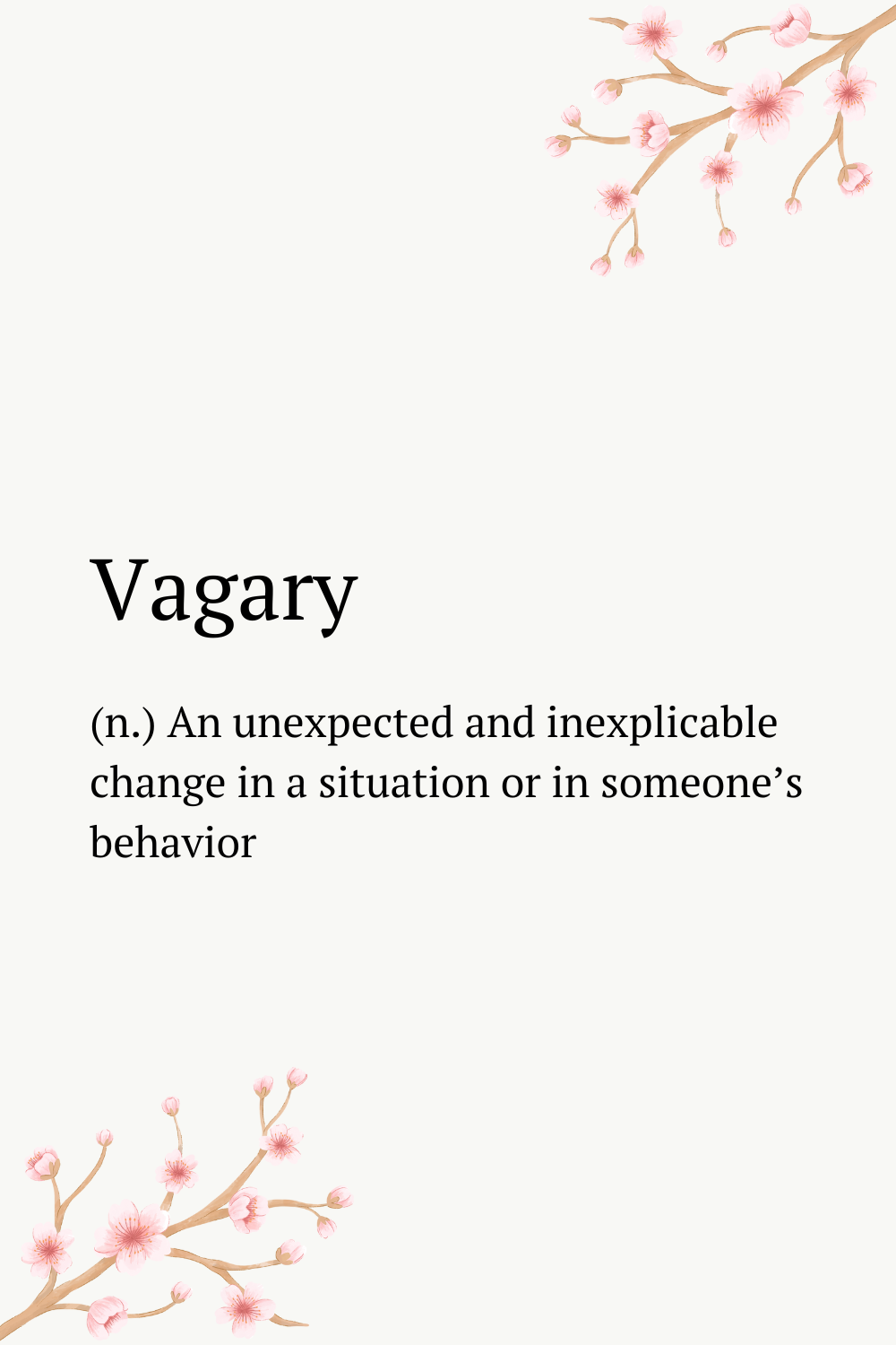 Definition of the Word Vagary