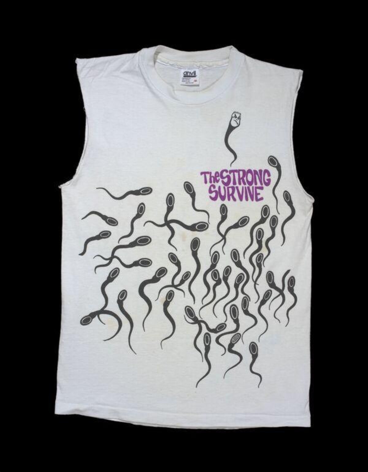 Vintage The Strong Survive Graphic Sleeveless T-shirt