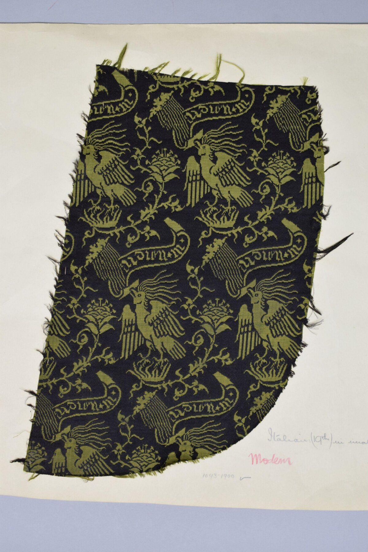 Antique Phoenix Pattern Textile Fragment