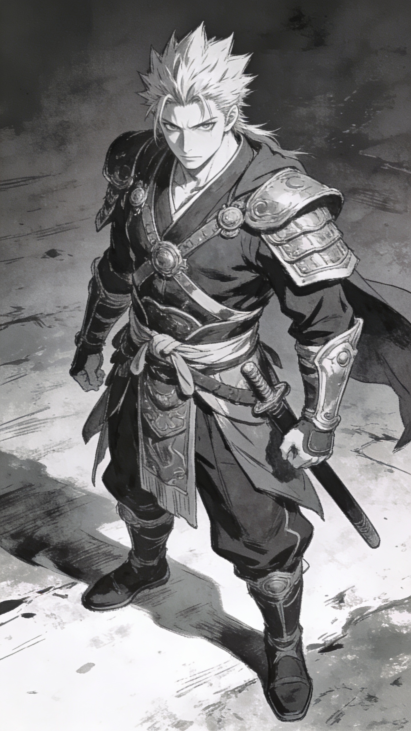 Anime Style Armored Samurai Warrior