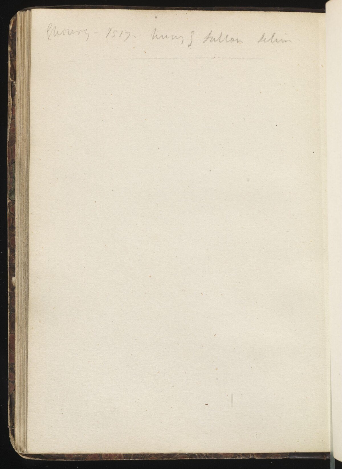 Old Book Blank Page With Handwritten Note