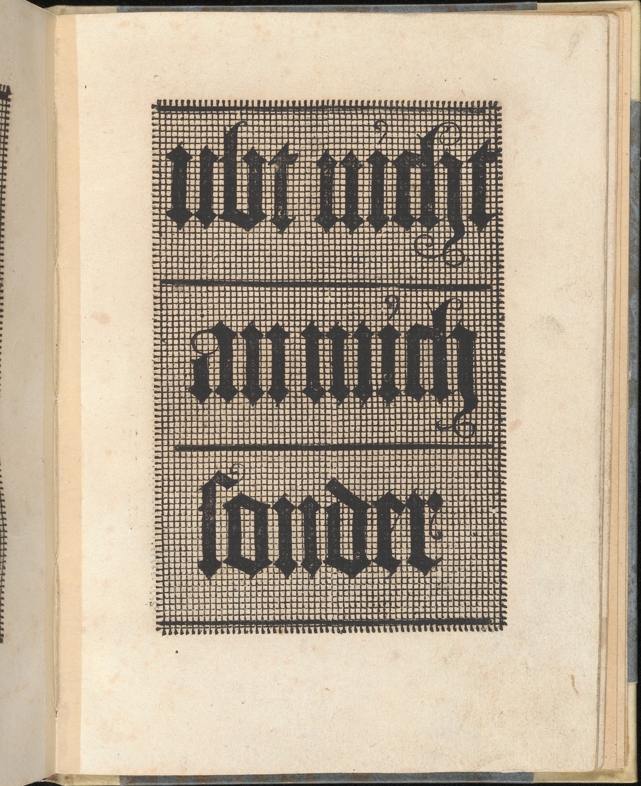Antique Printed Gothic Text Page